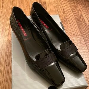 Prada Black Patent Leather Pumps/Heels Sz 8.5